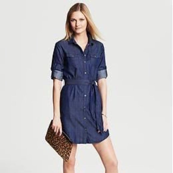 denim dress banana republic